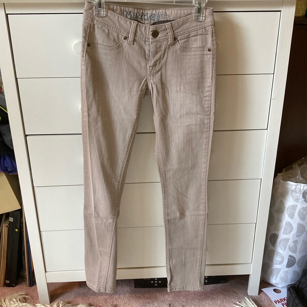 🌾 MUDD SIZE 1 NUDE / TAN SKINNY JEANS